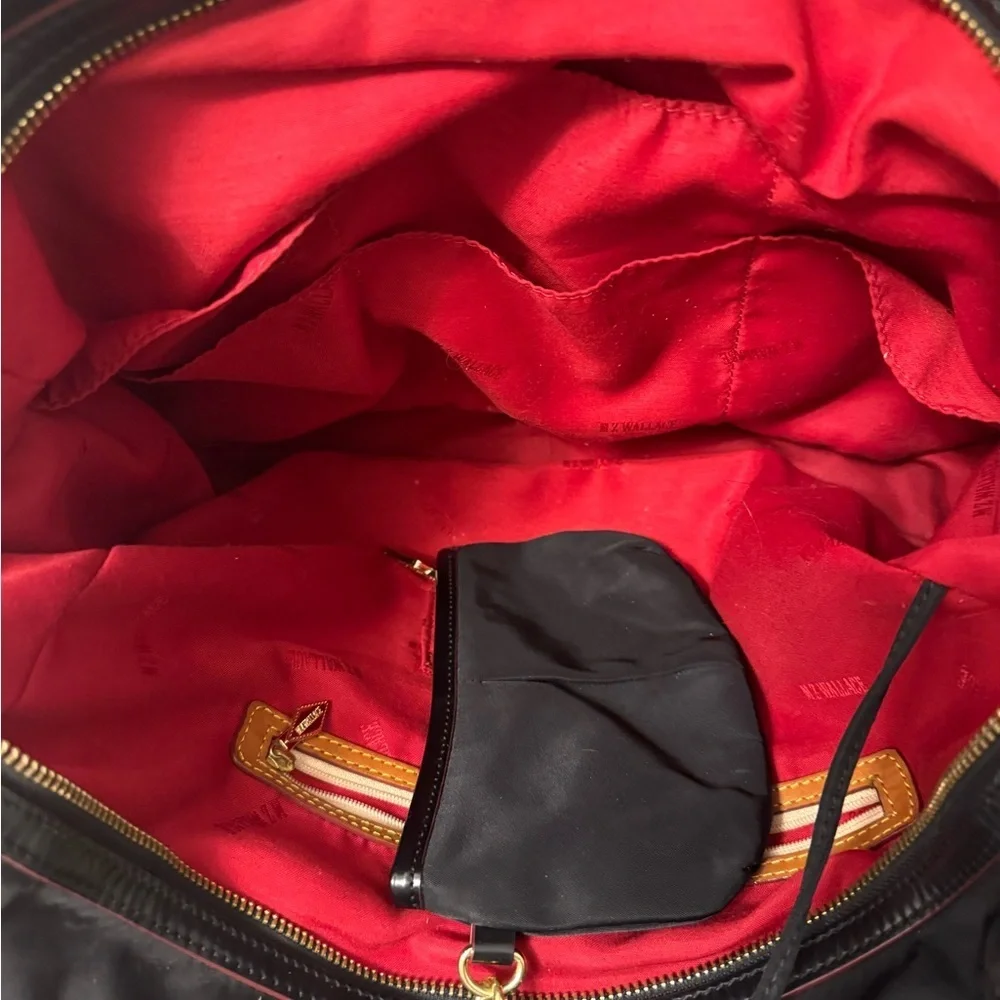 MZ Wallace Black Nylon Laptop Shoulder Bag Pockets